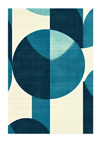 Stylish circles in harmonious symmetry and deep blue tones-1