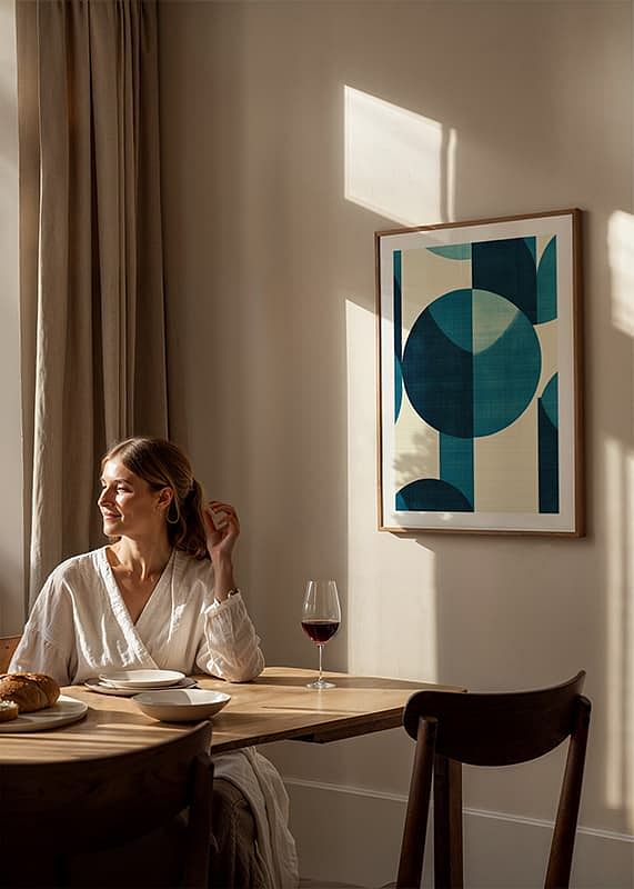 Stylish circles in harmonious symmetry and deep blue tones-12