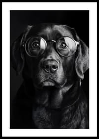 Un chien avec des lunettes respire la sagesse, le calme et la dignité-2