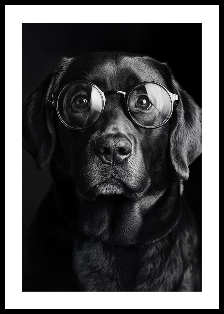 Un chien avec des lunettes respire la sagesse, le calme et la dignité-12