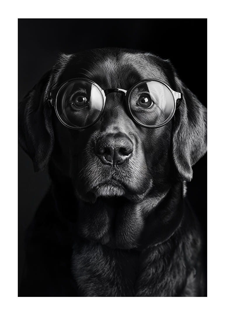 Un chien avec des lunettes respire la sagesse, le calme et la dignité-12