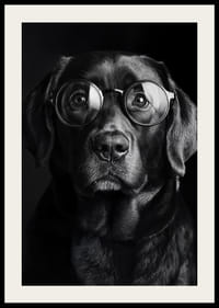 Un chien avec des lunettes respire la sagesse, le calme et la dignité-4