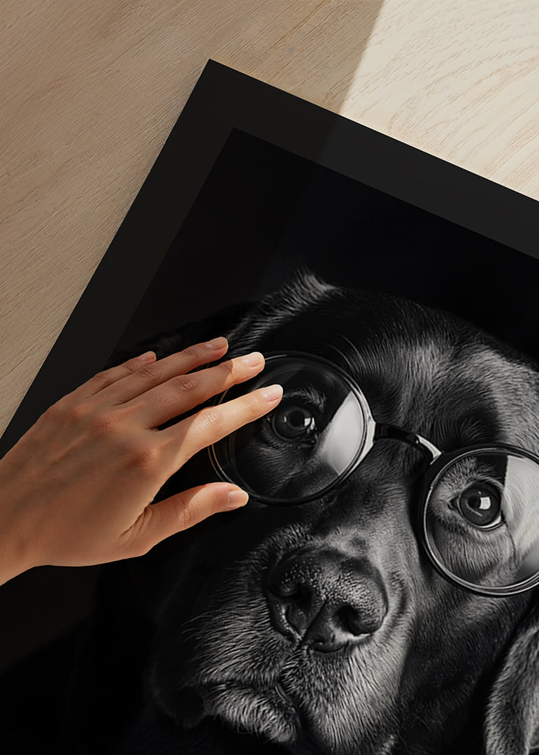 A dog with glasses exudes wisdom, calmness, and dignity-12