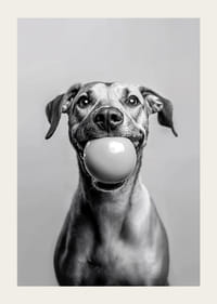 Happy dog ​​with ball in mouth radiating playfulness and joy-3