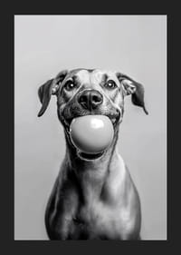 Happy dog ​​with ball in mouth radiating playfulness and joy-5