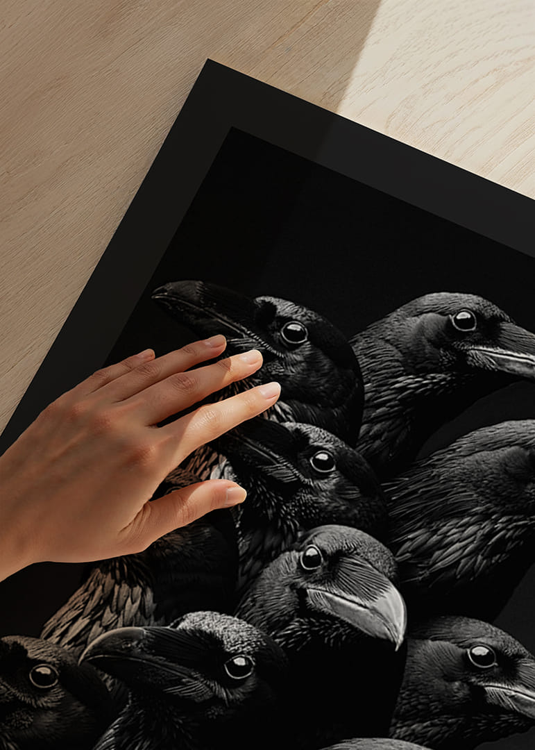 Fascinujúca zbierka havranov v dramatickom monochromatickom štýle-12