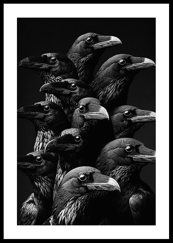 O colecție fascinantă de corbi în stil monocrom dramatic-12