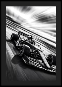 A black and white racing car captures the essence of speed-4