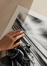 A black and white racing car captures the essence of speed-9