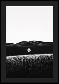 En ensam blomma står stolt mot en dramatisk mörk bakgrund-4