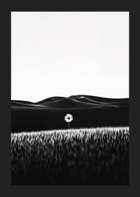 En ensam blomma står stolt mot en dramatisk mörk bakgrund-5