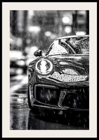 A car captures the elegance of the city in heavy rain-2