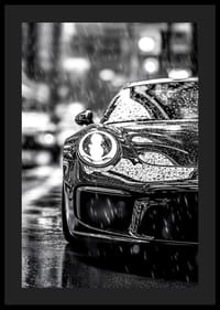 A car captures the elegance of the city in heavy rain-4