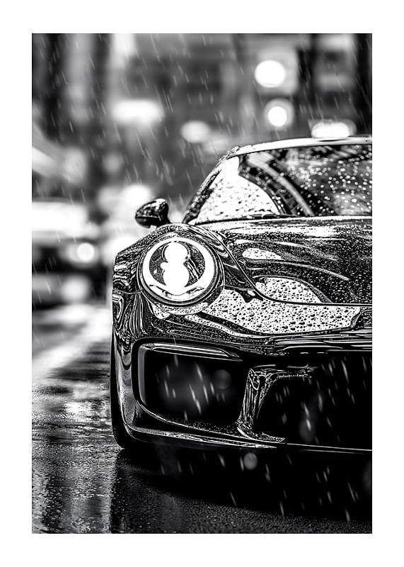 Poster Porsche Carrera 4 Reflections
