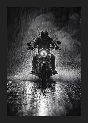 Poster Storm Motorcycle Rider