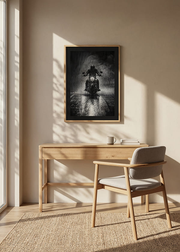 Affiche Storm Motorcycle Rider crossfade