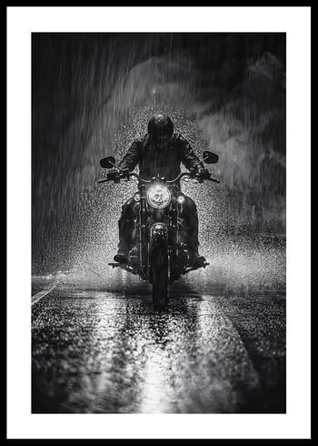 Poster Storm Motorcycle Rider