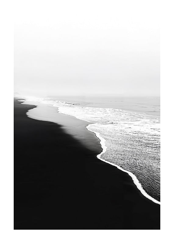 Poster Monochrome Coastline