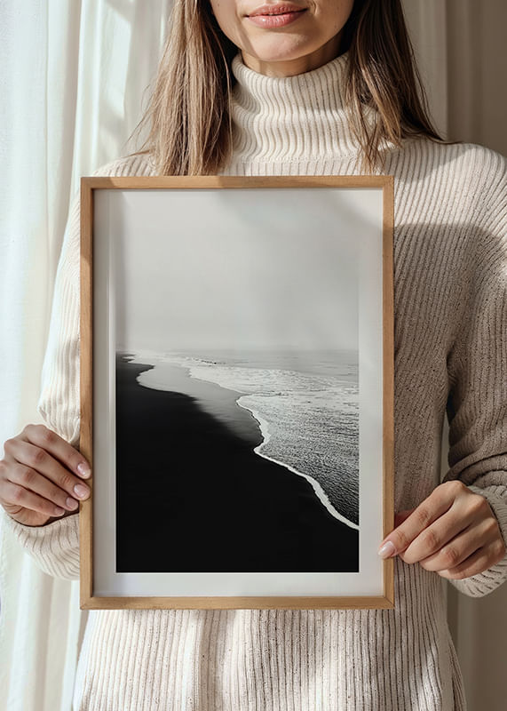 Poster Monochrome Coastline crossfade