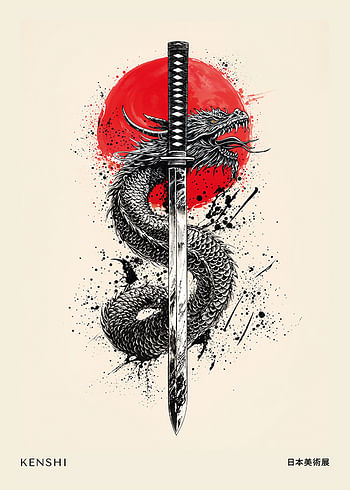 Affiche Kenshi Japandi