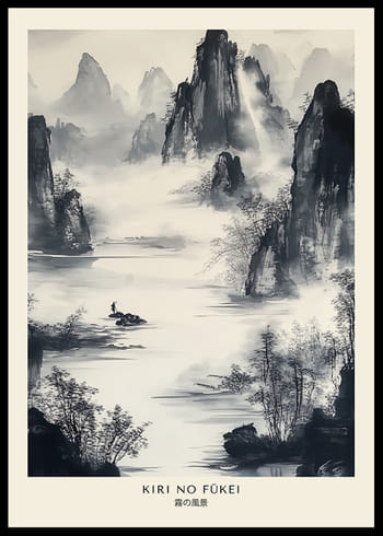 Poster Kiri No Fukei Japandi