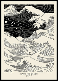 Black waves sweep across the poster with a harmonious elegance-0