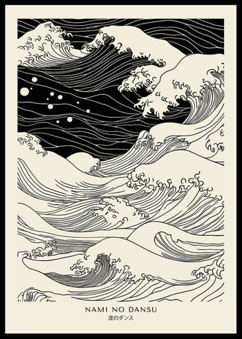 Poster Nami No Dansu Japandi