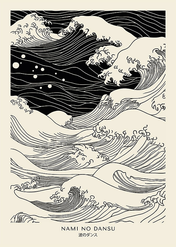 Poster Nami No Dansu Japandi