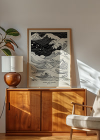 Black waves sweep across the poster with a harmonious elegance-2