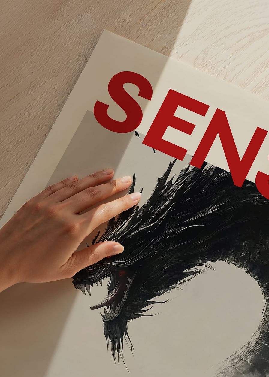Un samurai întâlnește un dragon puternic într-un moment dramatic-12