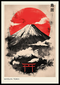 Dramatic red sun behind majestic mountain, a tribute to the beauty of nature-0
