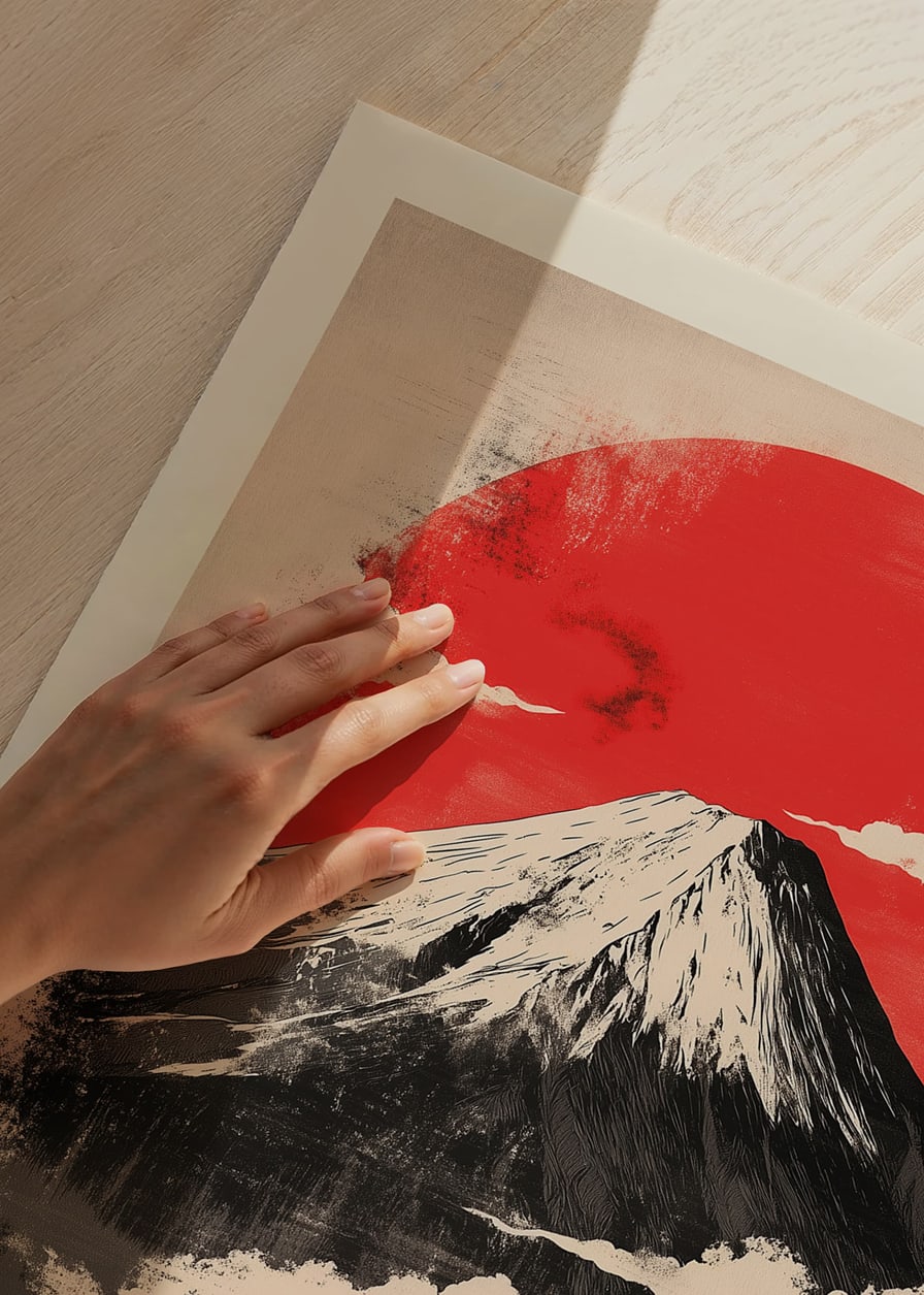 Dramatic red sun behind majestic mountain, a tribute to the beauty of nature-12