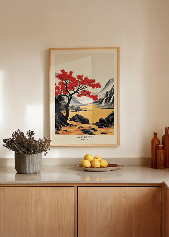 A red maple in a peaceful landscape creates autumn magic-12