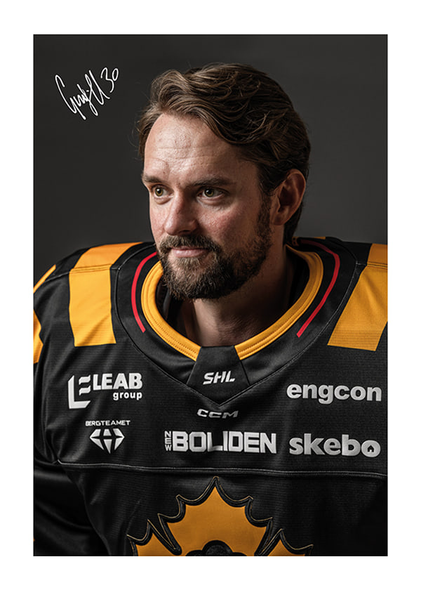 Poster Gustaf Lindvall #30 Skellefteå AIK 2024/2025