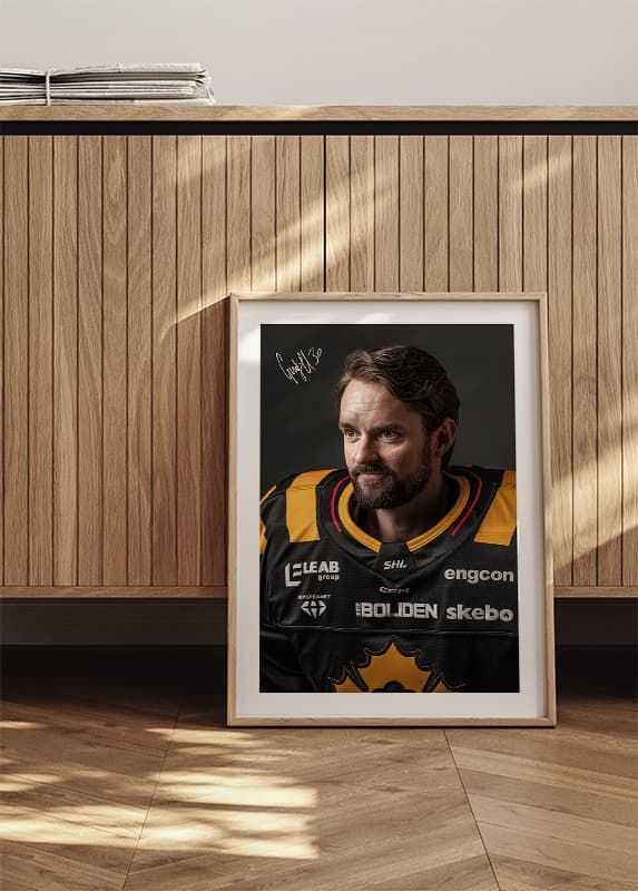 Poster Gustaf Lindvall #30 Skellefteå AIK 2024/2025 crossfade