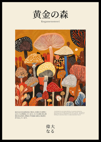 Poster Vivid Fungi Forest
