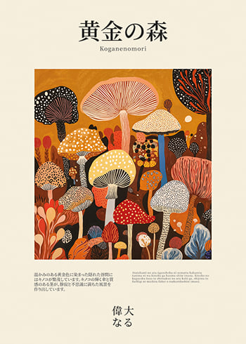 Poster Vivid Fungi Forest