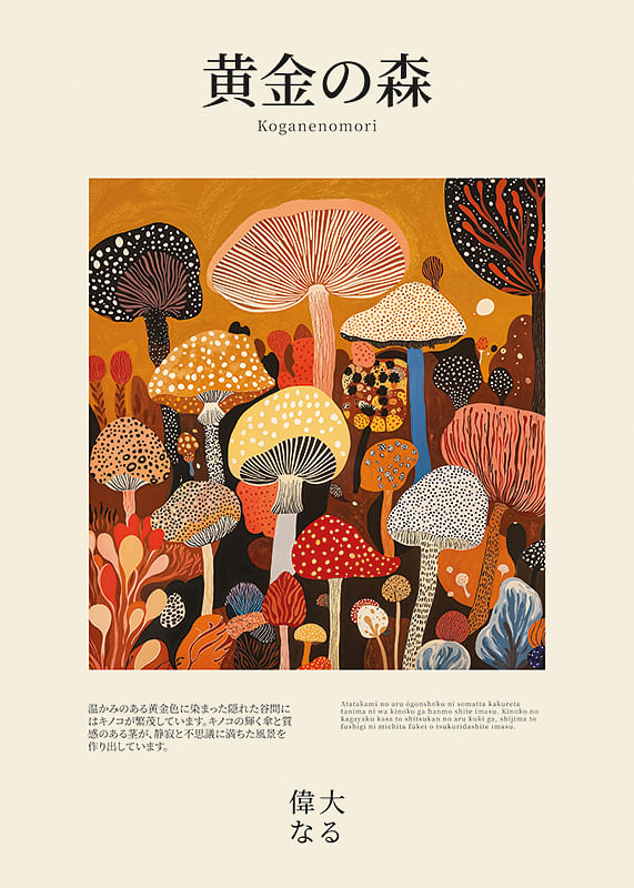 Poster Vivid Fungi Forest