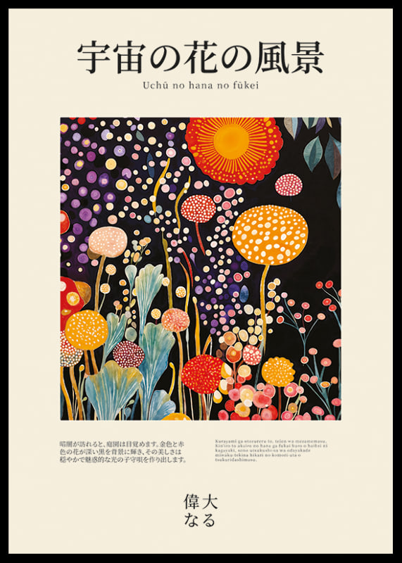 Colorful flowers in a dreamy, cosmic world-12