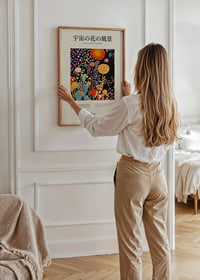 Colorful flowers in a dreamy, cosmic world-2