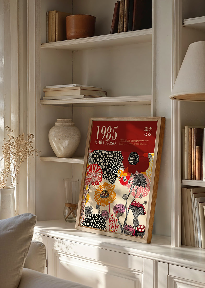 Flowers and dots create an explosive 80s theme-12