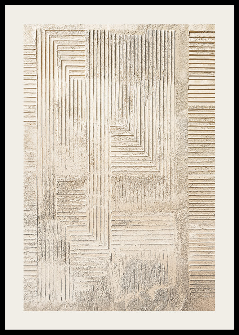 A harmonious blend of lines and textures in soft earth tones-12