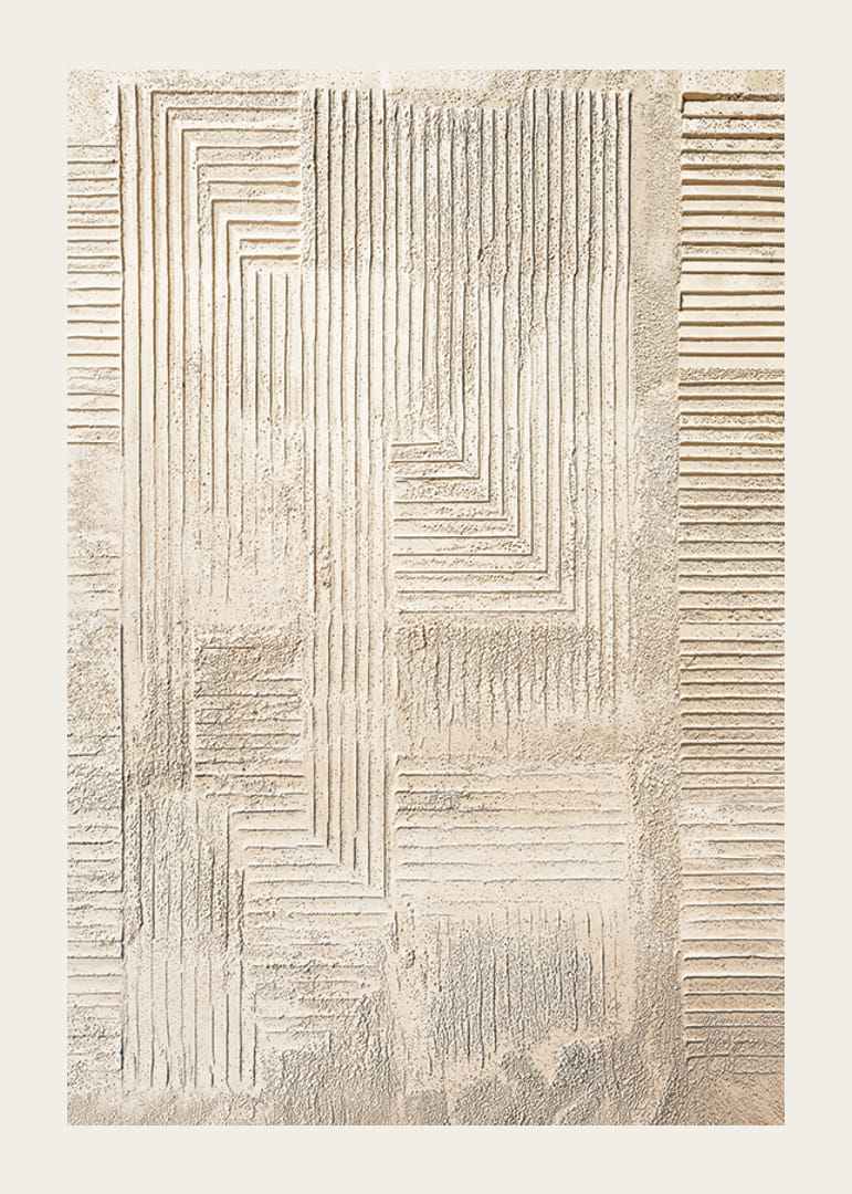 A harmonious blend of lines and textures in soft earth tones-12