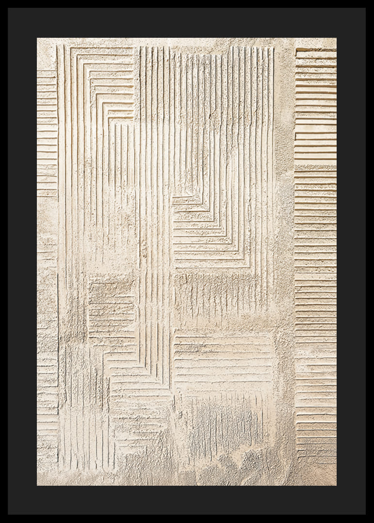 A harmonious blend of lines and textures in soft earth tones-12