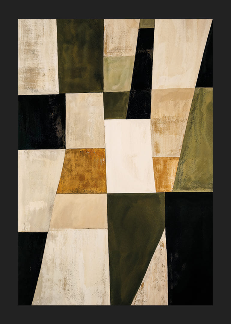 Et subtilt geometrisk mønster med naturlige jordfarger-12