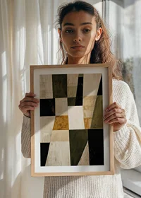 A subtle geometric pattern with natural earth tones-8