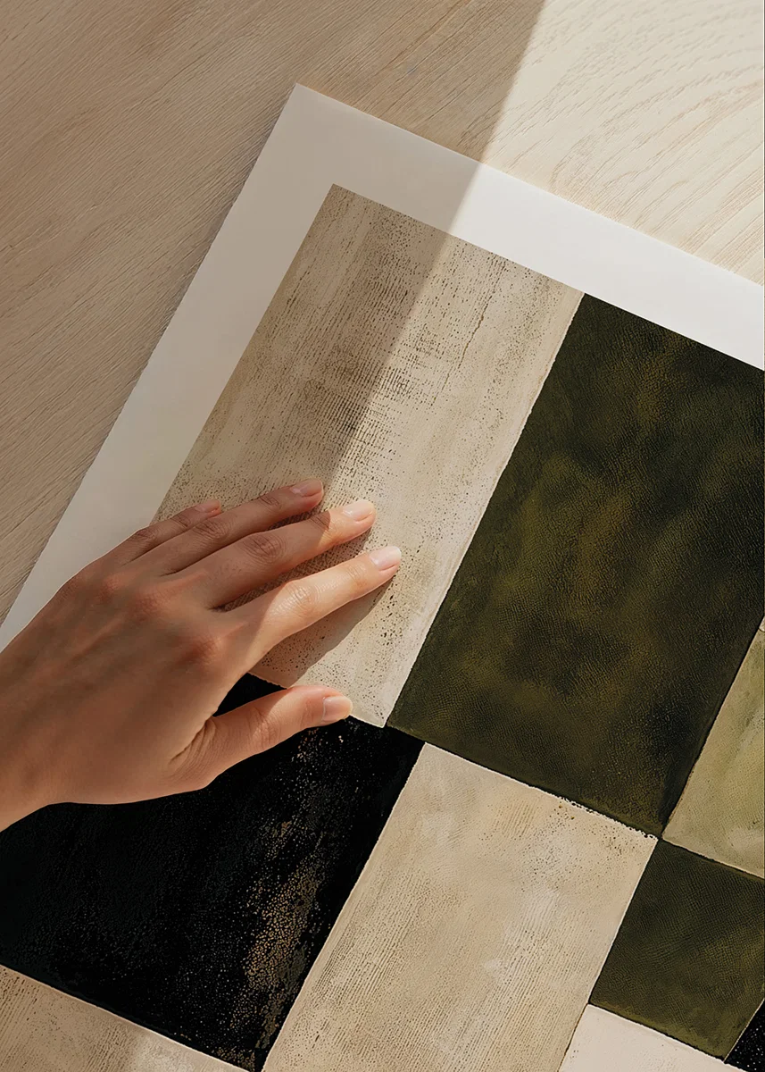 A subtle geometric pattern with natural earth tones-12