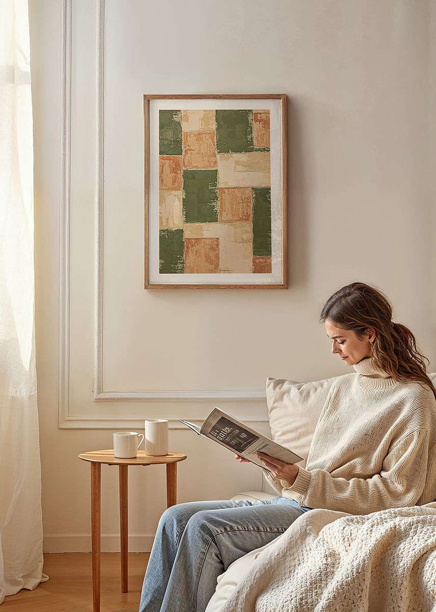 Color blocks in earthy tones create a warm atmosphere-12