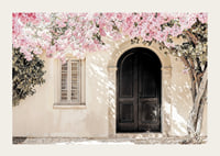 Mjuk ro under blommande rosa skydd-3
