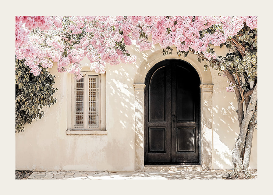 Mjuk ro under blommande rosa skydd-12